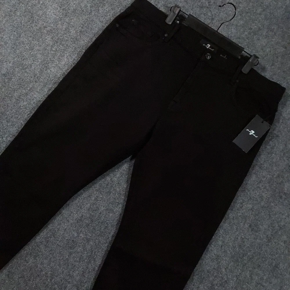 7 For All Mankind Ryley‎ Jeans Mens 40x32 Black True Skinny Luxe Performance